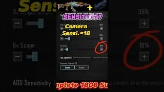 Ace32🔥 Sensitivity settings🎯📱(6x scope)|zero recoil sensitivity|#bgmi#pubgmobile#shorts#viral