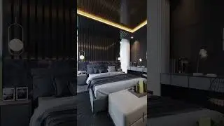 Desain Interior Kamar Tidur Utama Rumah Modern 2.5 Lantai Bapak Denza @BSD Tangerang Selatan, Banten