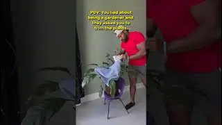 POV: You lied about being a Gardener... #relatable #sarcasm #shorts #gardener #barber #jobsearch