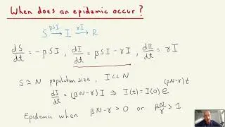 Derivation of the basic reproductive ratio from the SIR model | Differential Equations for Engineers