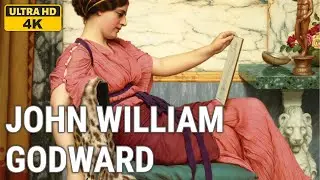 John William Godward: A collection of 10 oil paintings with title and year, 1915-1916 [4K]