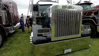 Amazing Black & Blue Peterbilt At The 2025 Clifford Truck Show