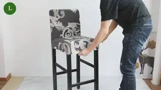 How to install a Pub Counter Stool Chair Covers，Removable Washable Dining Room Chair Covers
