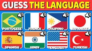 Guess 38 LANGUAGES By AUDIO 🗯️🗣️ | Geography Quiz