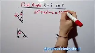 Find Angle: Easy Math Tricks for Any Triangle || India || #angle #maths #geometry #viralvideo #bank 