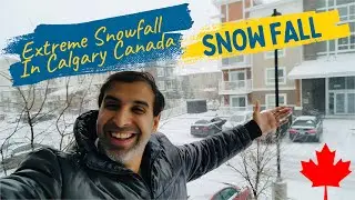 Our First Snowfall In Calgary Canada 🇨🇦 2023 | Indian In Canada