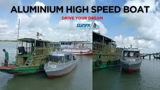 Aluminium High Speed Boat at Sundarban Tiger Reserve, West Bengal #aluminiumboat #aluminium #boating