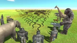 APE vs MOdern Mamals [ snake Challenge ] ARBS animal revolt battle simulator