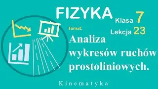 Analiza wykresów ruchów prostoliniowych: Fizyka Klasa 7 Lekcja 23.