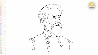 General John Milton Brannan drawing easy | Portrait art | How to draw John Milton Brannan easily