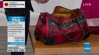Samantha Brown Ombre Collection Wheeled Weekender Bag
