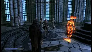Travel to College of Winterhold and gain access to the hall of Elements. First Lessons. Skyrim, 4K.