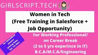 Return to work program for Women | women in Tech | Training & Job Opportunity