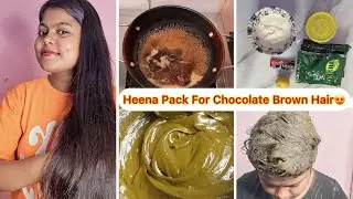 HEENA Pack For Chocolate Brown Hair Colour And Fast Hair Growth 💯😍|| Hair Mask For Long Hair