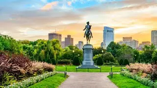 [4K] Boston Walking Tour -- Boston Public Garden & Boston Common