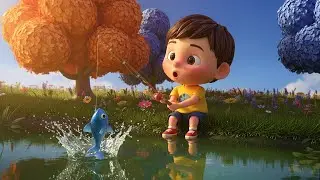 One Two Three Four, Five I Caught a Fish Alive 🐟 | Kids Nursery Rhyme | 3D Cartoon Animation