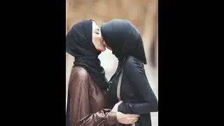 Kissing lesbian Muslim women