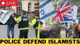 🚨 LIVE: Pro-Jewish Brit ARRESTED For Carrying Anti-Islamist Sign In London