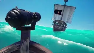 Sinking A ship with a Cannon Rowboat