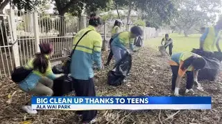 Youth group volunteers clean Ala Wai and Koko Head areas