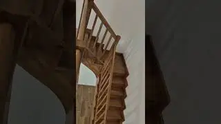 Custom-made wooden self-supporting stairs, material oak. #wood#woodworking #dance  #stairs #design