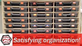 Hardware organization system and breaking down old shop furniture BACKWALL REORG. PT. 1
