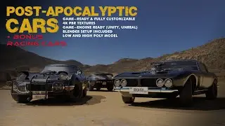 The Ultimate Post-apocalyptic Car Collection for Game and Animation Projects + Racing models