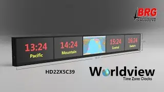 HD22X5C39 Worldview Time Zone Clocks by BRG Precision Products