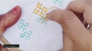 Gujrati stitch sindhi tanka stitch hand embroidery stitch🥰🌹