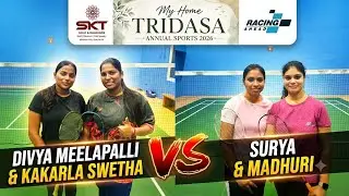 Thrilling Women's Doubles Match! Divya & Swetha vs Surya & Madhuri | My Home Tridasa Sports 2026