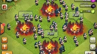 Clash of Clans - 67 Wizards Attack + Level 5 Rage Spells!