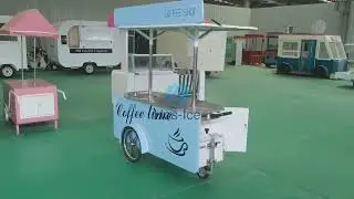 Coffee Hambur vending cart push cart in street