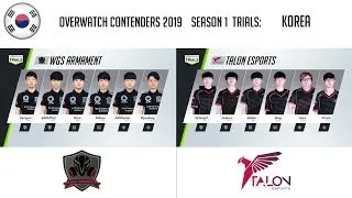 [KR] WGS Armament vs Talon Esports (Part 2) | OWC 2019 S1 Trials: Korea