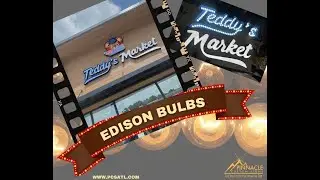 Teddy's Market Sign: Edison Bulb Magic Revealed!