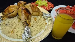 أرز أبيض بالثوم بنتو بننة روووعة الروعة 😍 يستحق التجربة 👍