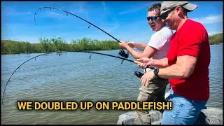 Snagging for Paddlefish with GARMIN Livescope!  First Livescope DOUBLE!