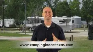 Luxury RV parks and Campgrounds of East Texas- camping with fire- Lake Palestine