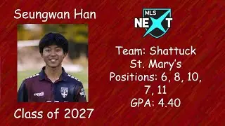 Seungwan Han Highlight Video Spring 2025 | MLS NEXT | Class of 2027 | 4.4 GPA