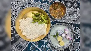 Spicy mutton curry 🍛  broccoli 🥦 fry and rice 🍚 