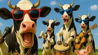 Cows Walk Together and Shake Their Heads! 🐄 Funny Synchronized Movements & Competition 💃🏃