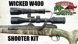 Wicked Lights Shooter Kit W400 Predator & Hog Night Hunting With White, Red, and Green LED