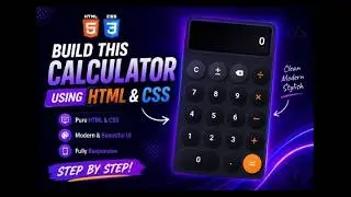 Build a Modern Calculator Using HTML & CSS | Neumorphism UI Design Tutorial