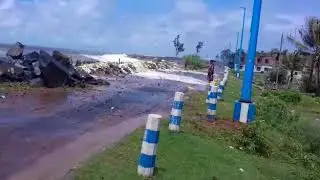 High tide in Mandarmani, water logged in tourists places