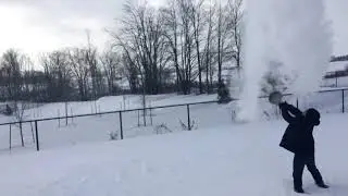 Boiling Water Instantly Turns Into Snow