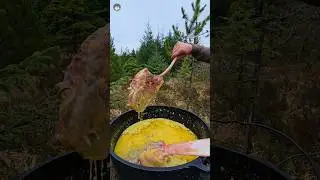 Wilderness Meats🔥 #shorts #asmr #outdoorcooking #food #menwiththepot