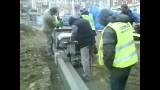 Plac Sienkiewicza Extruded Curb & Gutter Job, Tarnow, Nov 2011 #8