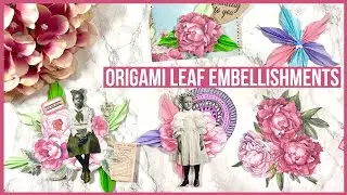 Origami paper leaf tutorial 2023| Paper craft embellishments junk journals, card making, gift tags