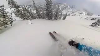 Skiing Deep Powder in the Wasatch Mountains, UT Backcountry on 1/4/22