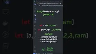 Master the Art of Array Destructuring: Shortcuts for JavaScript Ninjas #shorts