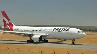 Qantas (VH-EBJ) A332 TAXI to A11 and Departure on RWY 03